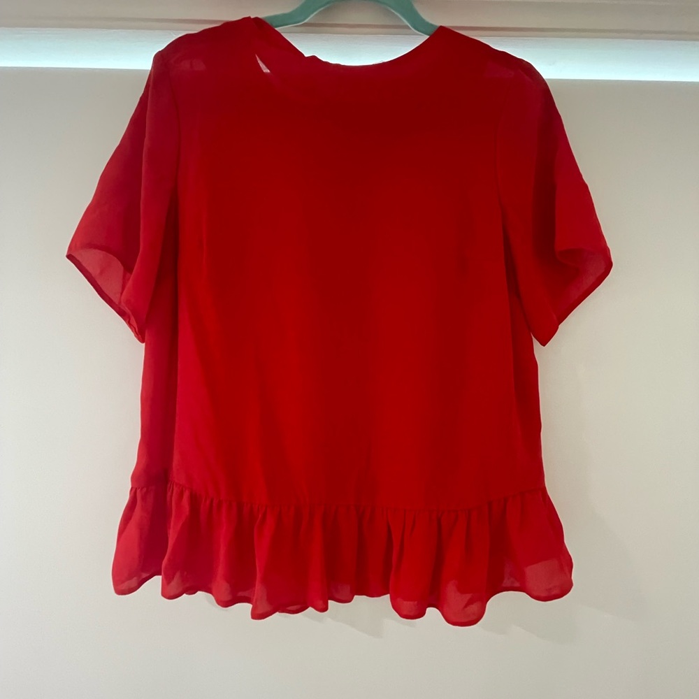 Red Peplum top